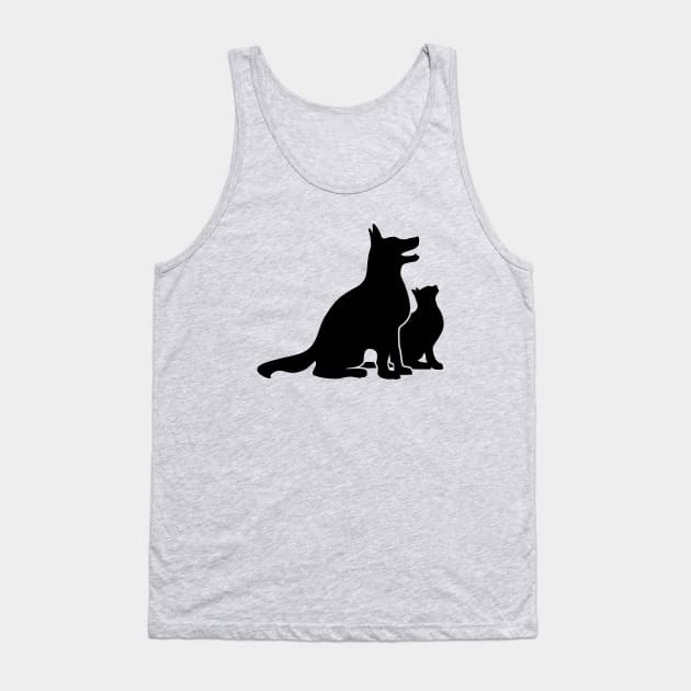 Dog and Cat Best Friends Tank Top by hobrath